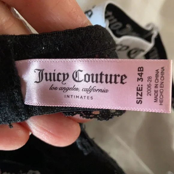 Juicy Couture Black Lace Bra 34B - Picture 6 of 6